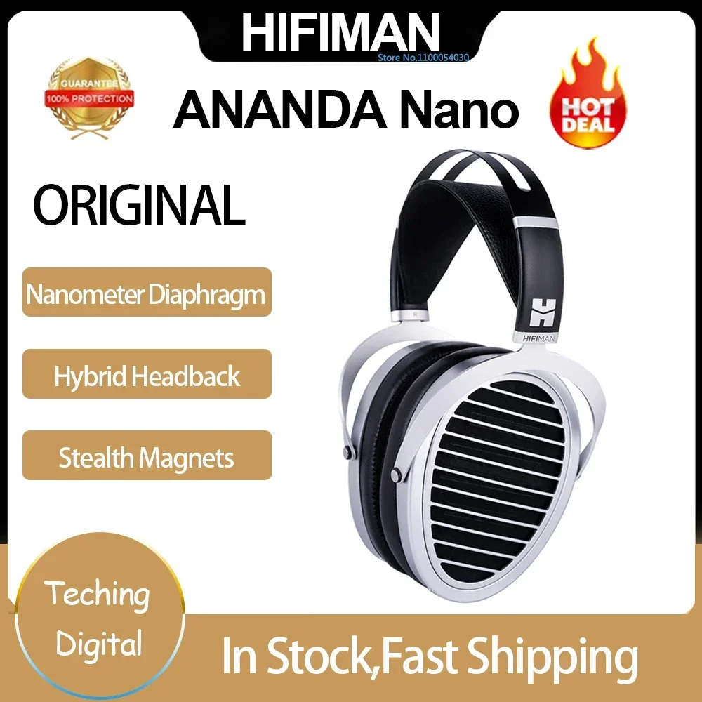 Original HIFIMAN ANANDA NANO Nanometer Thickness Diaphragm Stealth Magnets Open-back Full-Size Planar Magnetic Hi-Fi Headphones