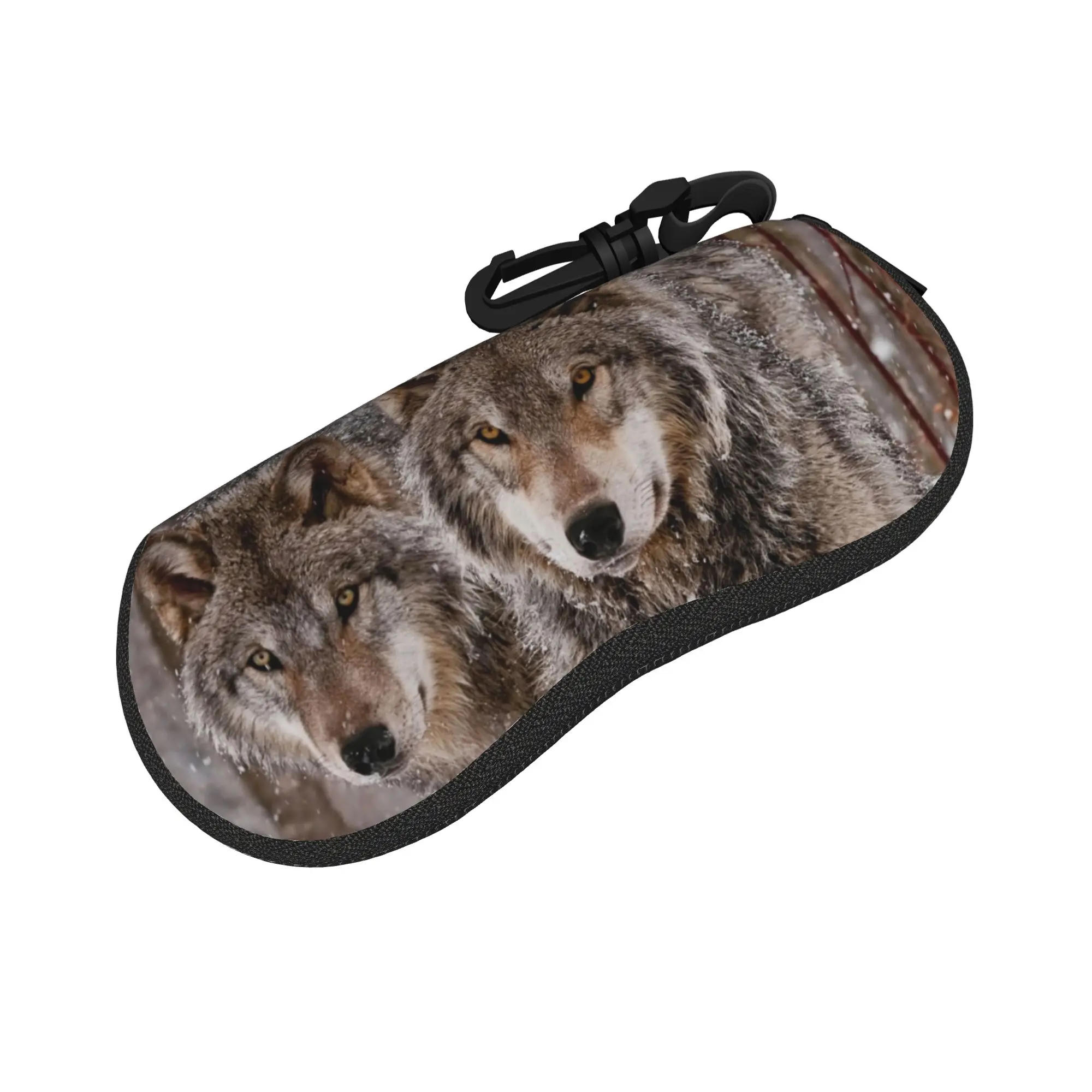 Wolf Warrior Glasses Case Men Women Anti-Fall Accessories Wolves Predator Eyeglasses Box Eye Contacts Case