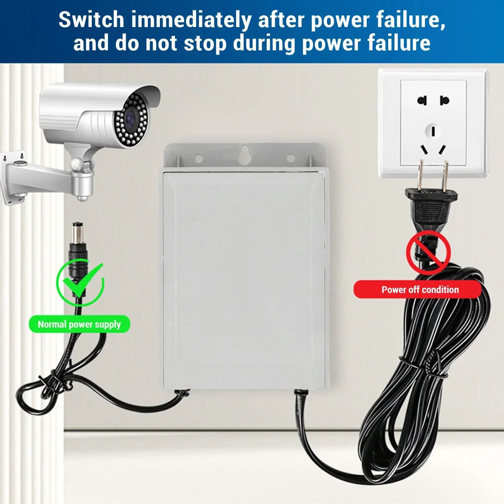 12 فولت UPS بطارية احتياطية 1.5A 3600 مللي أمبير غير نافذ للمطر UPS صغيرة إمدادات الطاقة غير المنقطعة مع DC5.5x2.1 مللي متر موصل UPS صغير 12 فولت UPS #4