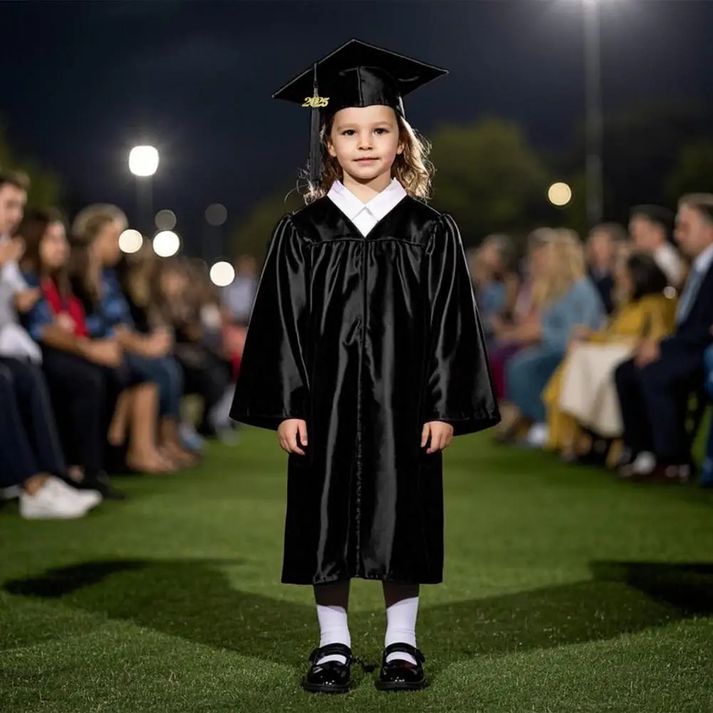 男の子と女の子のためのタッセルキャップ付きの小学校卒業ガウン,ロールプレイング,独身の衣装,子供のための衣装,就学前,2個