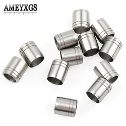 Anillo de tiro con arco de acero inoxidable plateado a prueba de explosiones, 20/50 piezas, para OD 7,2/7,4/7,6mm, eje de flecha de protección, varilla de flecha para tiro y caza