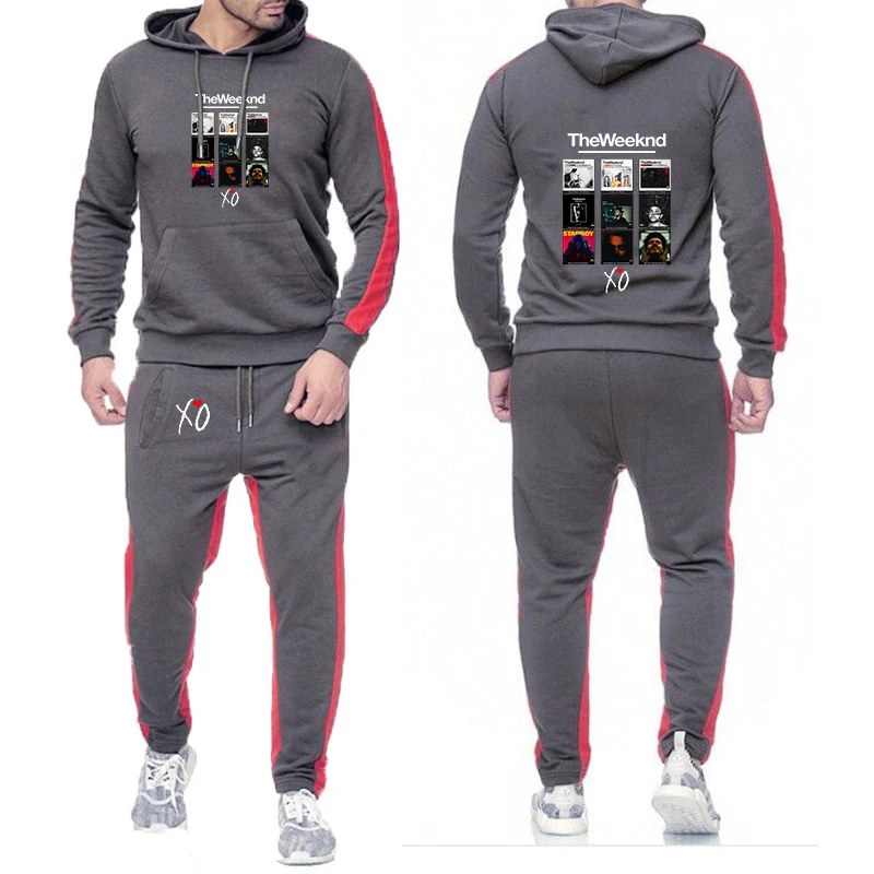 

The Weeknd Album Cover Graphic Print 2026 Spring Autumn Men's New High Quality Solid Color Hoodies+Casual Sweatpants Suit