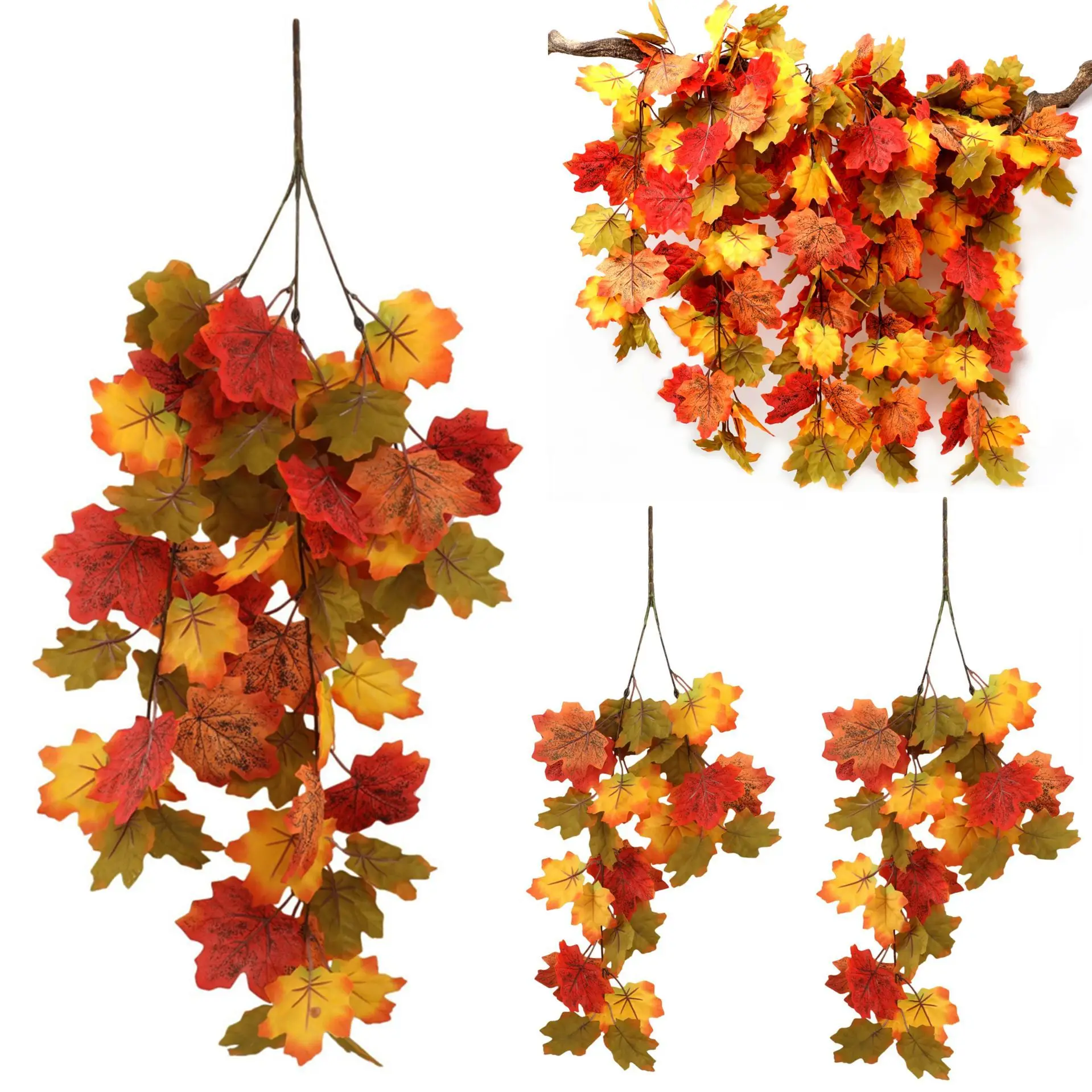Artificial Maple Leaf Garland, 75cm, Autumn Vine