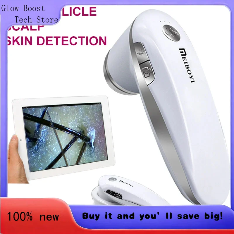 

Glow 200X Hair Follicles Scalp Detector Wireless APP WIFI Digital Skin Analyzer Microscope High Definition Skin Teste
