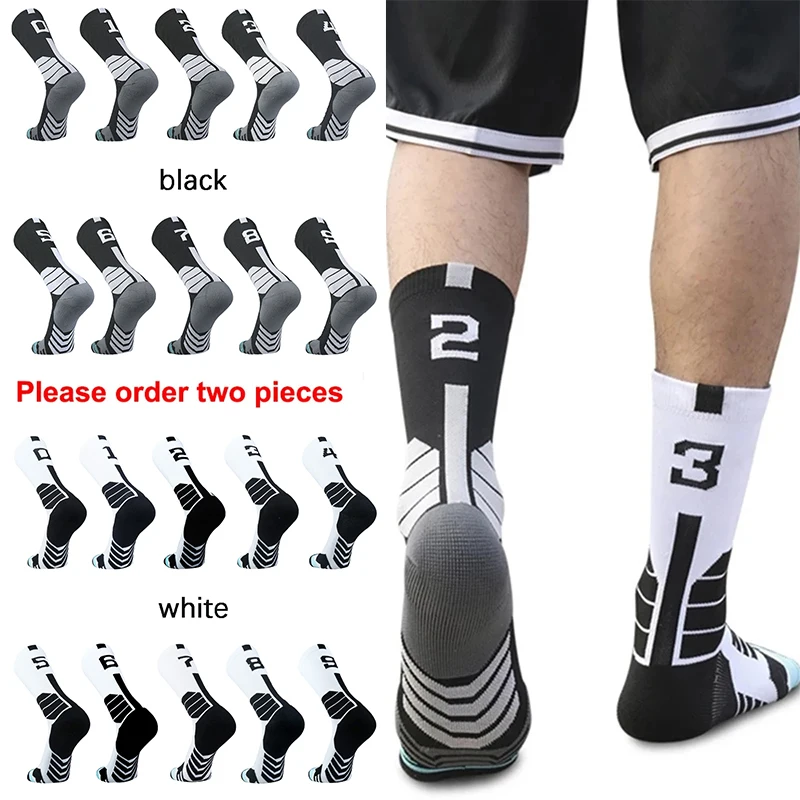 Basketball Socks Professional 1pc Sports Football Sock Men's Cycling Soccer Socks Running Sock Calcetines Customized Number 0-9