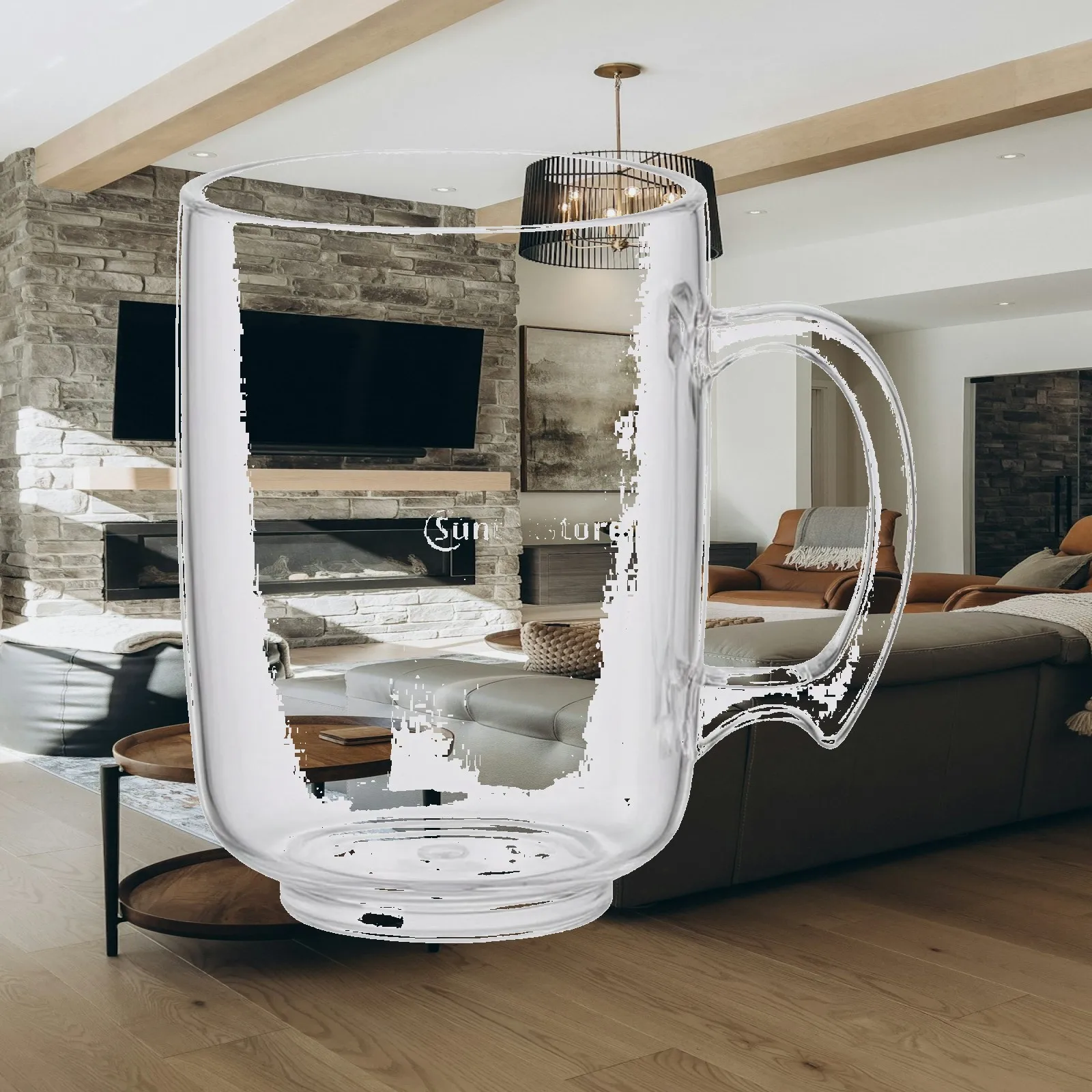 460ml Acrylic Beer Tankard Transparent Party Mug with Stable Base for Festivals Family Reunions