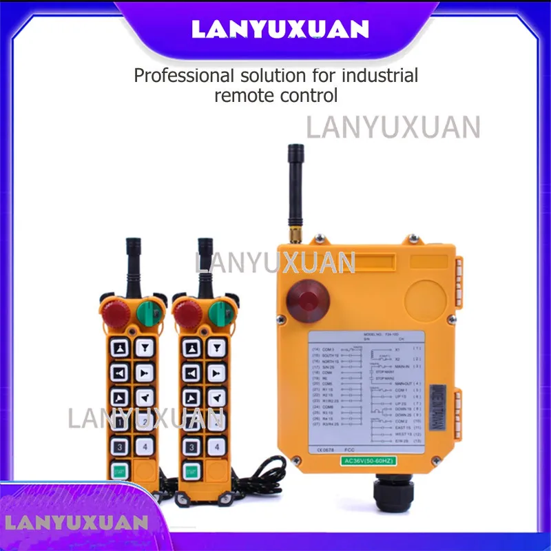 

TELECRANE F24-10D 2T1R Industrial Radio Wireless Crane Hoist Remote Control Switch 36V 220V 380V 10 Channel Double Speed