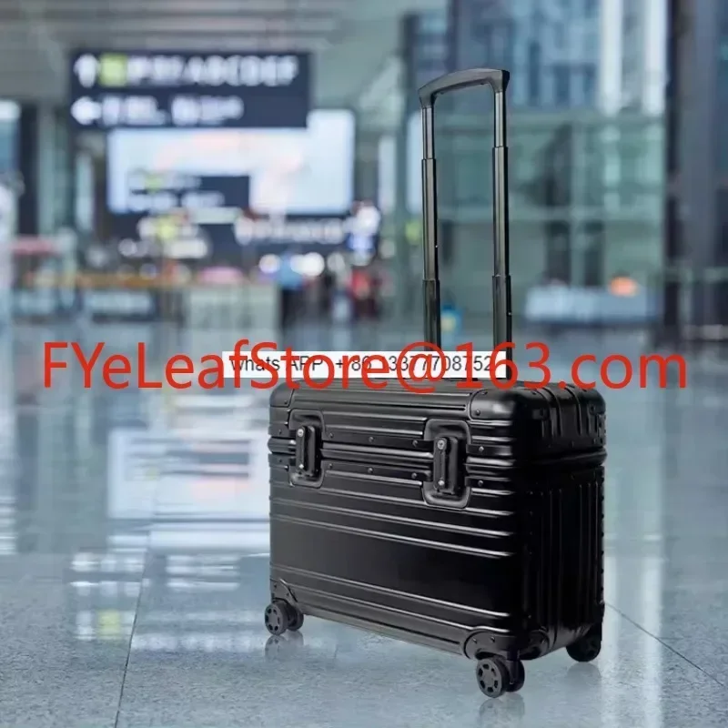 forTravel Bags Business Carry On Aluminium Pilot Case Luggage Suitcases Trolley Pilot Case.