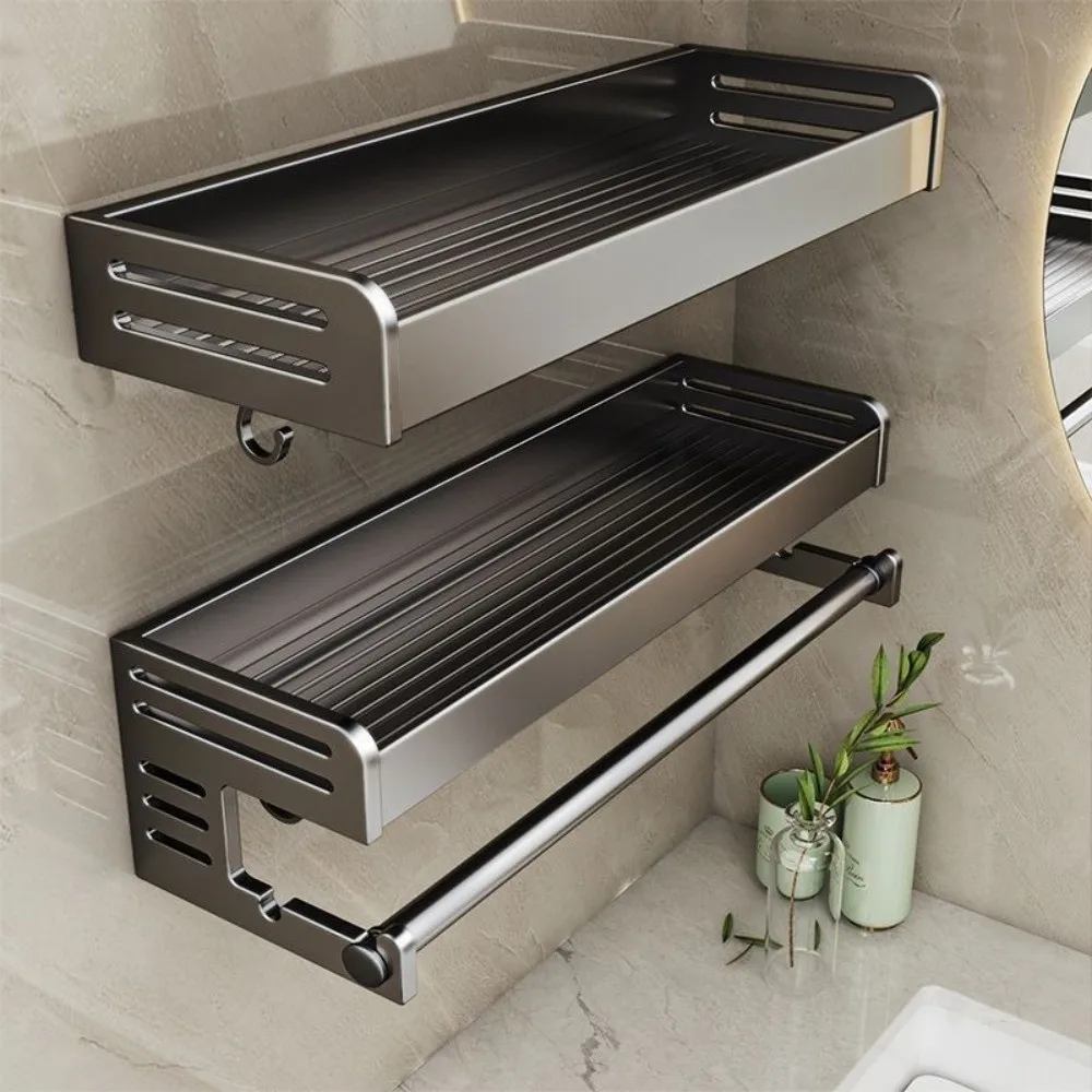 

30/40 см кухонная полка для хранения, алюминиевая с крючком, полка для ванной комнаты, компактная полка для посуды, хранение бутылок с приправами, хранение специй