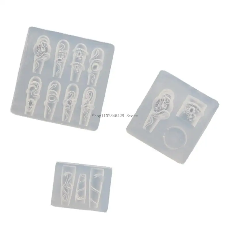 

Инновационная гибкая силиконовая плесень для ногтей змеи для создания уникальных узоров мягкие и прочные для разных размеров