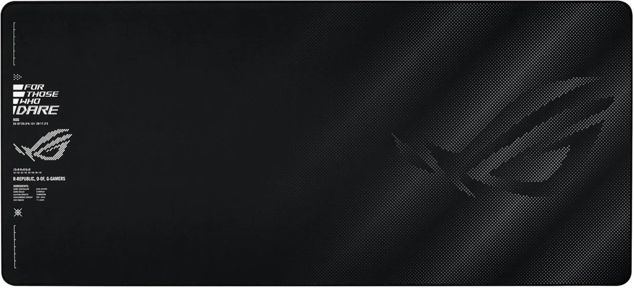 ASUS ROG Gaming Mouse Pad, Advanced Cooling Fabric,1.5X Smoother TextileWeave Surface,FlatStitched Durable Edges, Non-Slip Base