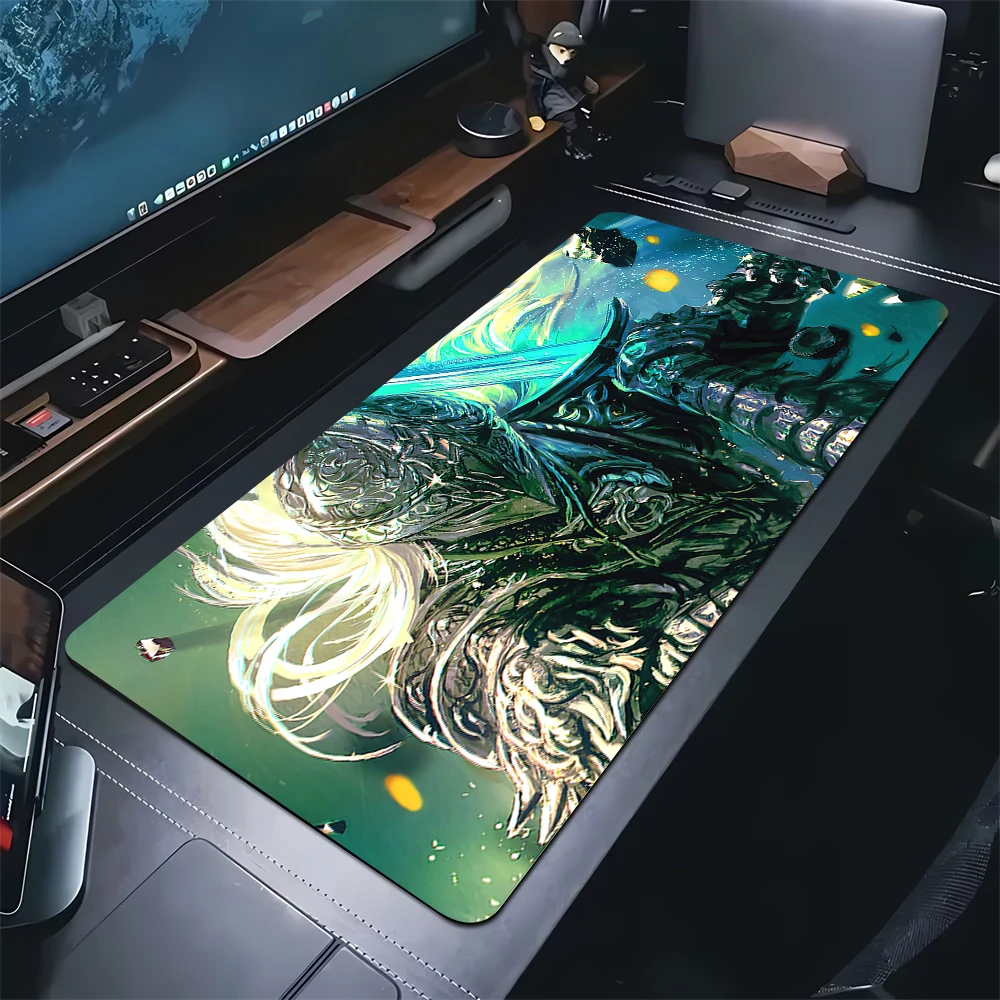 EldenS R-RingS Mouse Pad XXL Gamer PU Leather Size music For Office Mat Desk Waterproof Table Mat Gameing