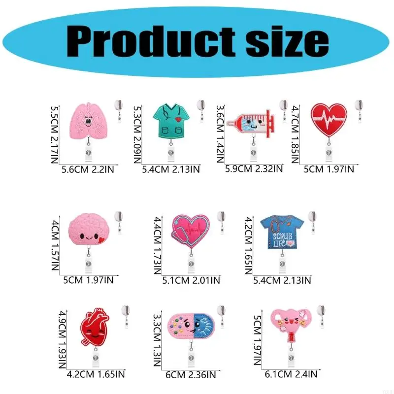 Adjustable Nurse Clip With Cycles And Personalize Embroidered Patches for Healthcare Workers Y08E