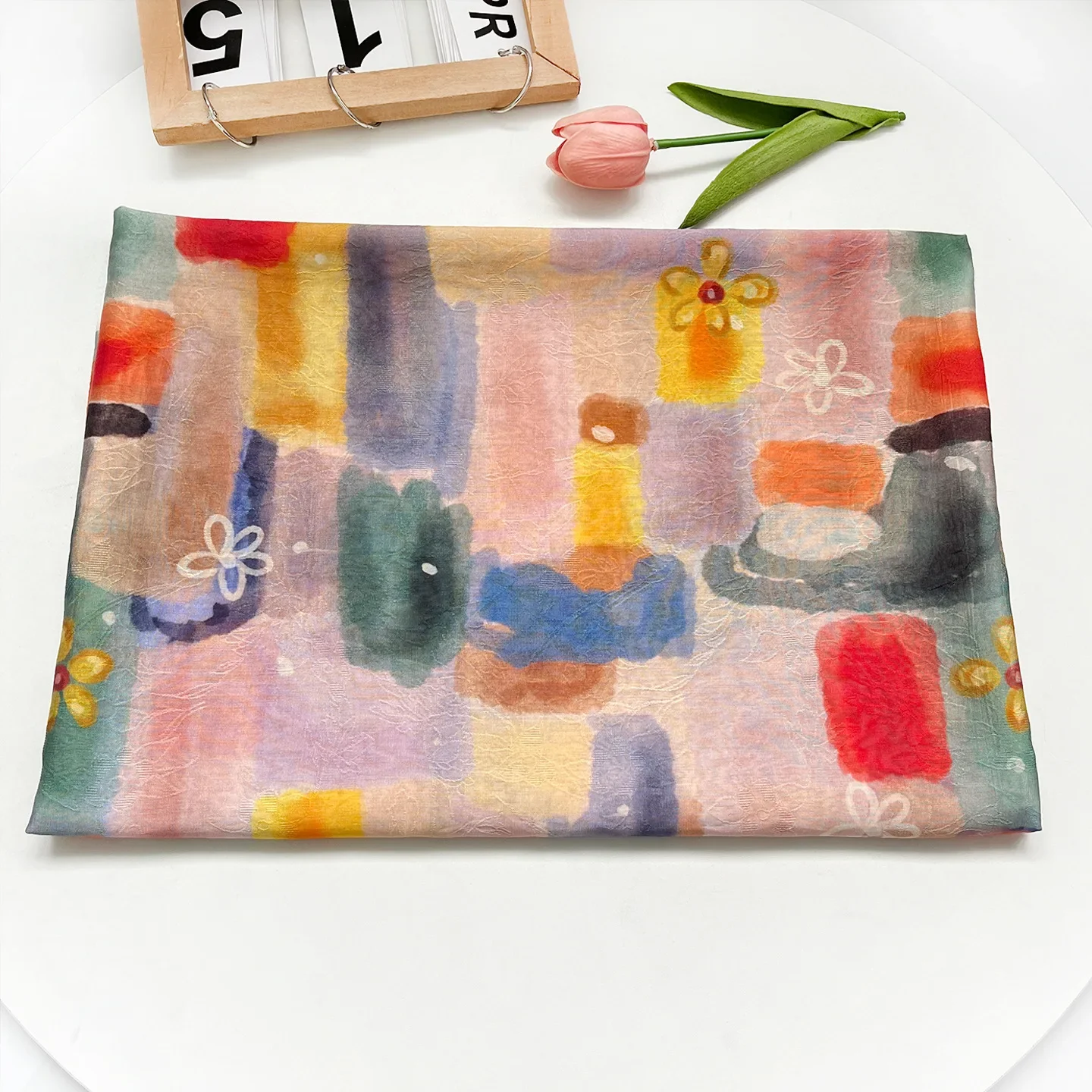 

Abstract Style Colorful Jacquard Fabric for Dresses Skirt DIY Handmade Patchwork Sewing Cloth