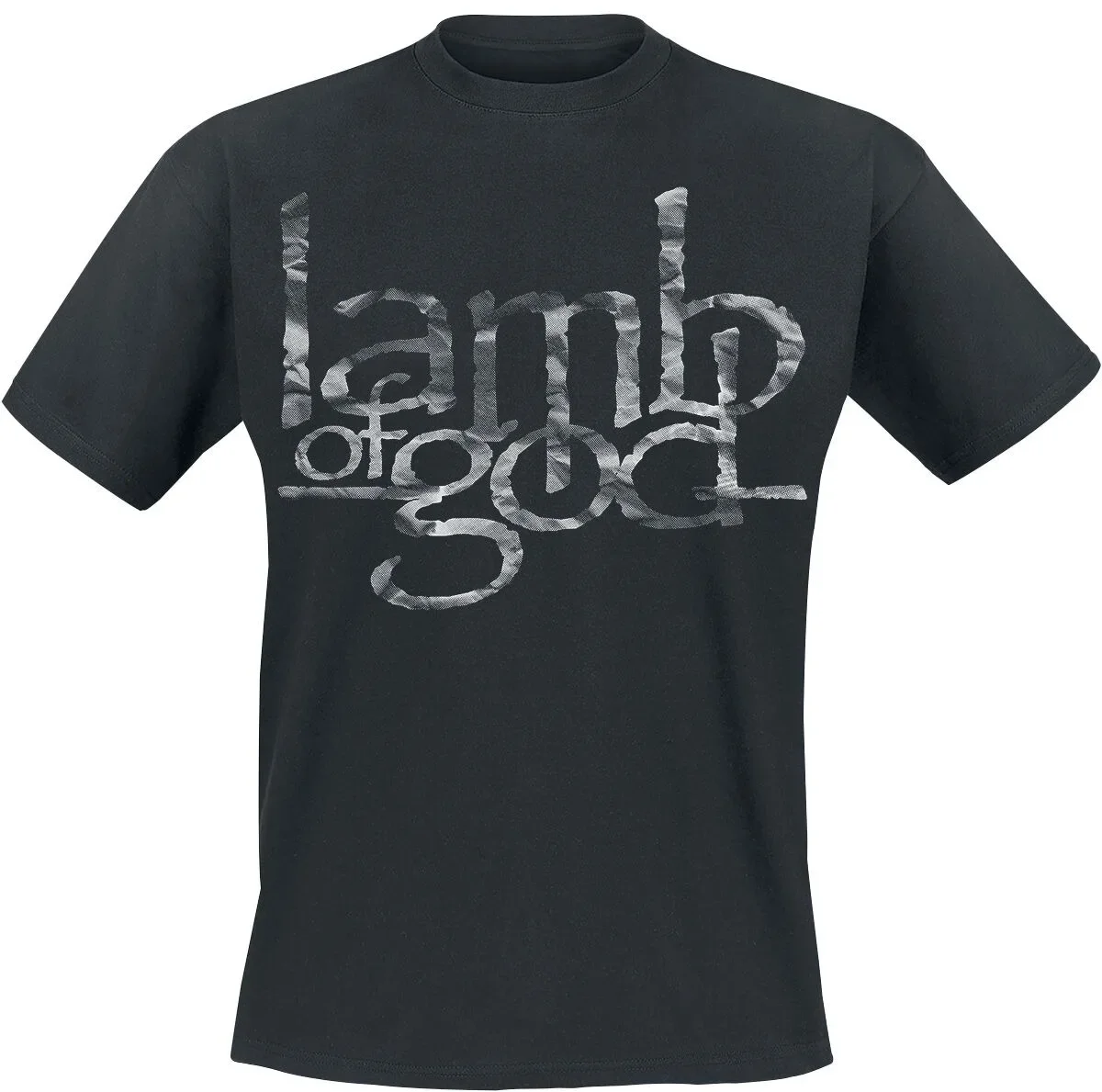 Lamb of God Metallic Logo Print Black Cotton T-shirt Men Women Metal Unisex Tee