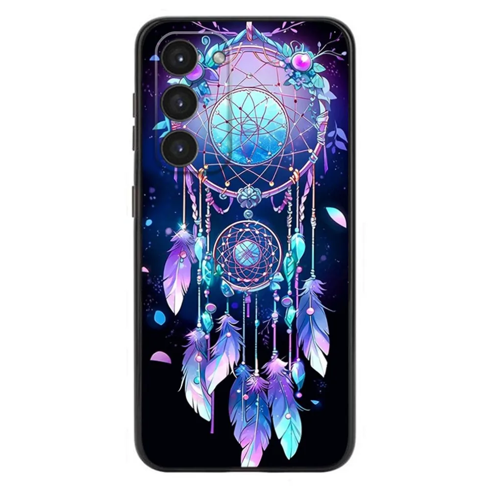 Wind Chimes Dream Phone Case For Samsung Galaxy A20,A21s,A22,A31,A32,A52,A53,A72,73,A80,A91 Soft Liquid Silicone Black Cover