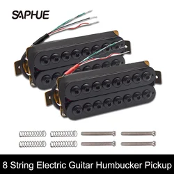 Pieza de poste ajustable de 8 cuerdas para guitarra eléctrica, bobina de pastilla Humbucker, División de cuatro conducciones con Cable de escudo, piezas de guitarra