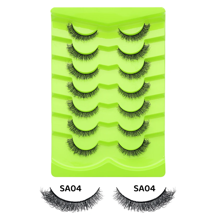 DINGSEN 7 Paar falsche Wimpern, Katzenaugen-Wimpern, Manga-Wimpern, künstliche Nerz-Wimpern, natürliche, lange, geflügelte End-Augen-längige Wimpern – Detail 15