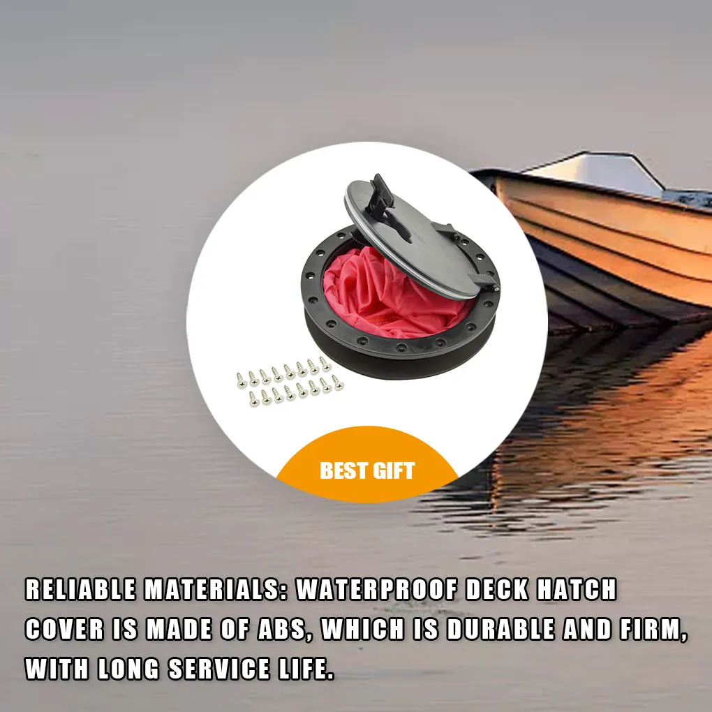 8 inch Kayak Hatch Cover Plastic Round Inspection Deck Plate Storage Bag Rafting Replacement Hardware Accessories