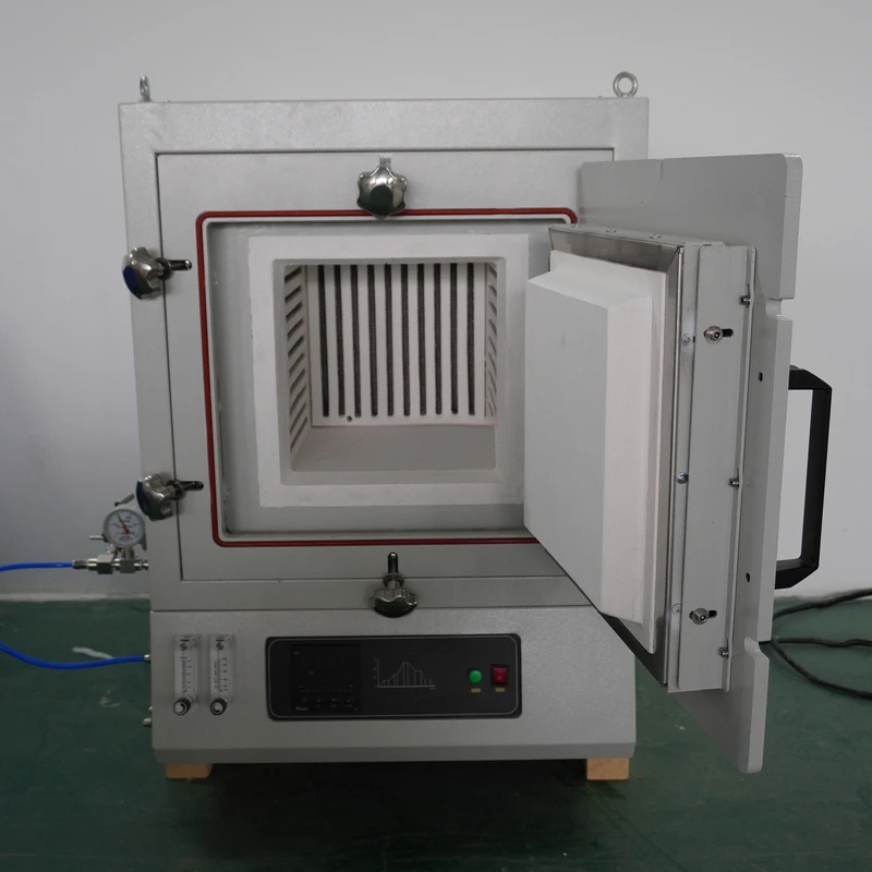 KS-VF 1800C Laboratory Vacuum Atmosphere Muffle Furnace, With Inlet Oxygen/Nitrogen/Argon, 3Kw Heating