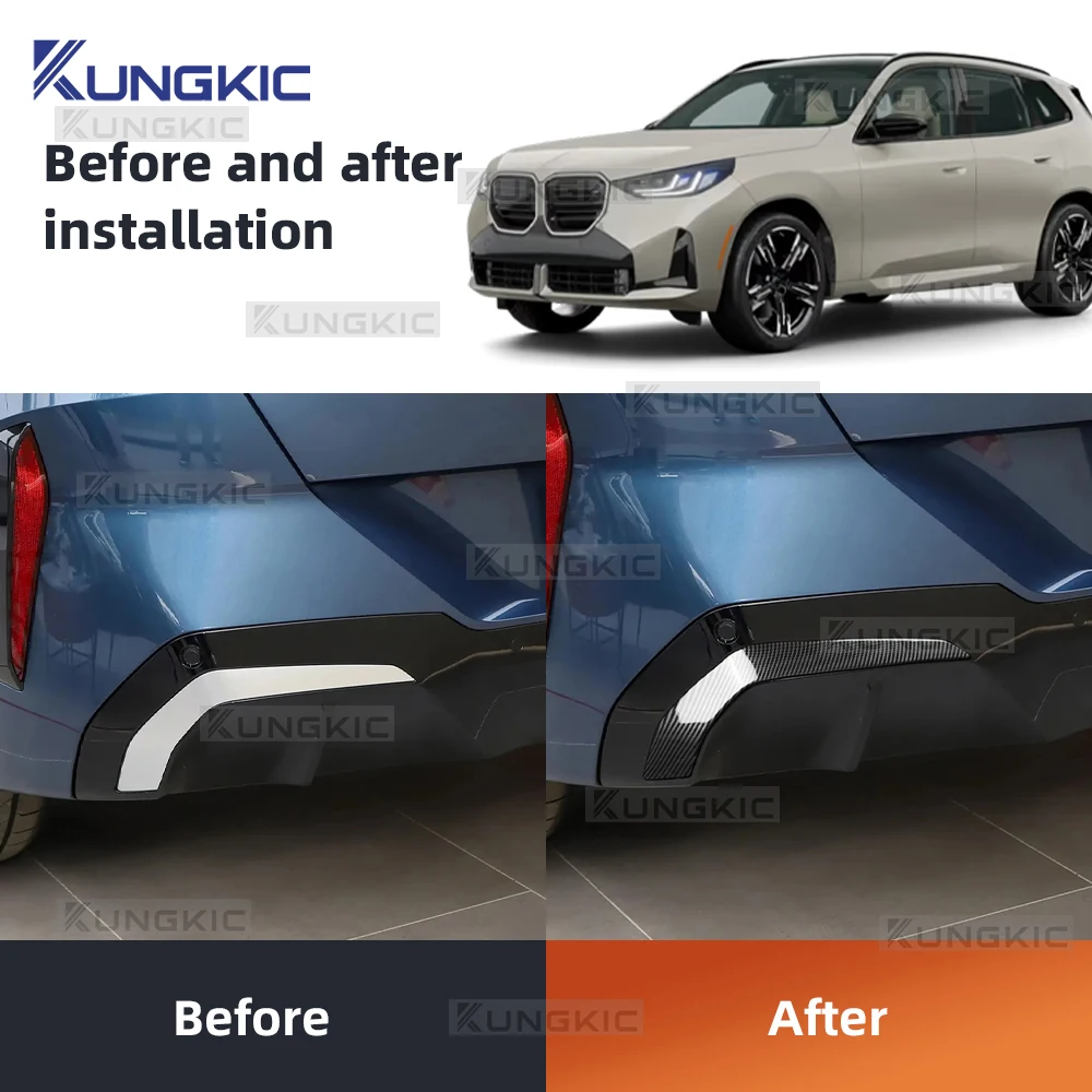 

Для BMW X3 G45 2025 2026 Автомобильные задние противотуманные фары, боковые угловые разветвители LCI ABS, аксессуары в углеродном стиле, задние полоски
