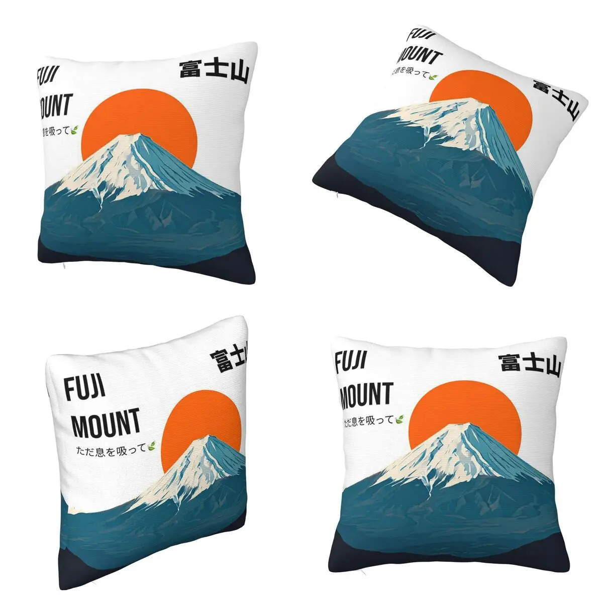 Japan Mount Fuji Ukiyo e Retro Square Pillowcase Cushion Cover Pillow Case Throw Pillow Cover for Home Bedroom Car