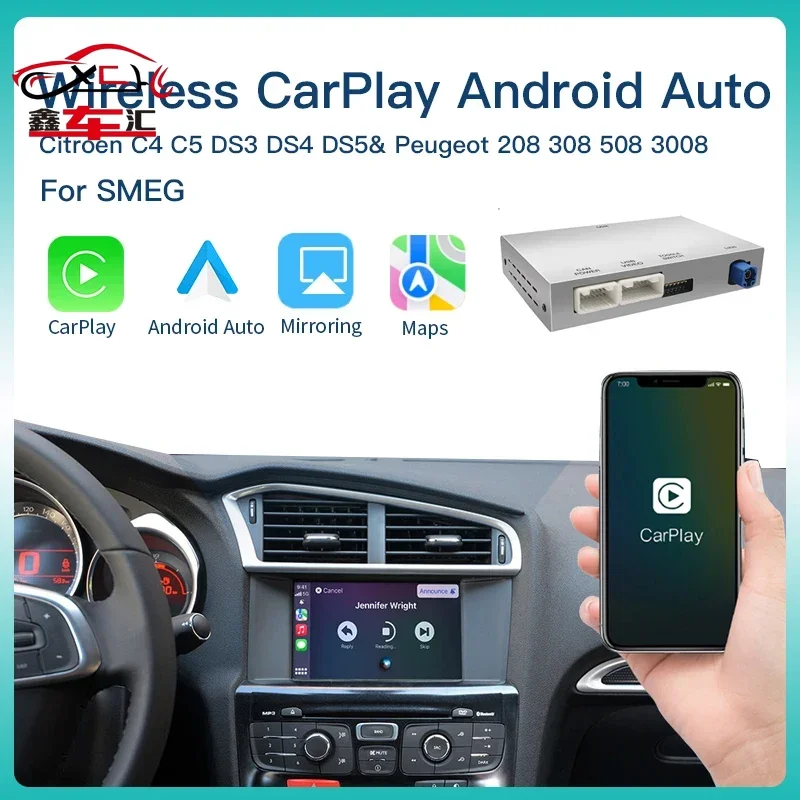 Para Peugeot Citroen SMEG NAC Picasso, para Peugeot 308 508 208 3008, módulo inalámbrico Carplay Android Auto, accesorio Mirror Link