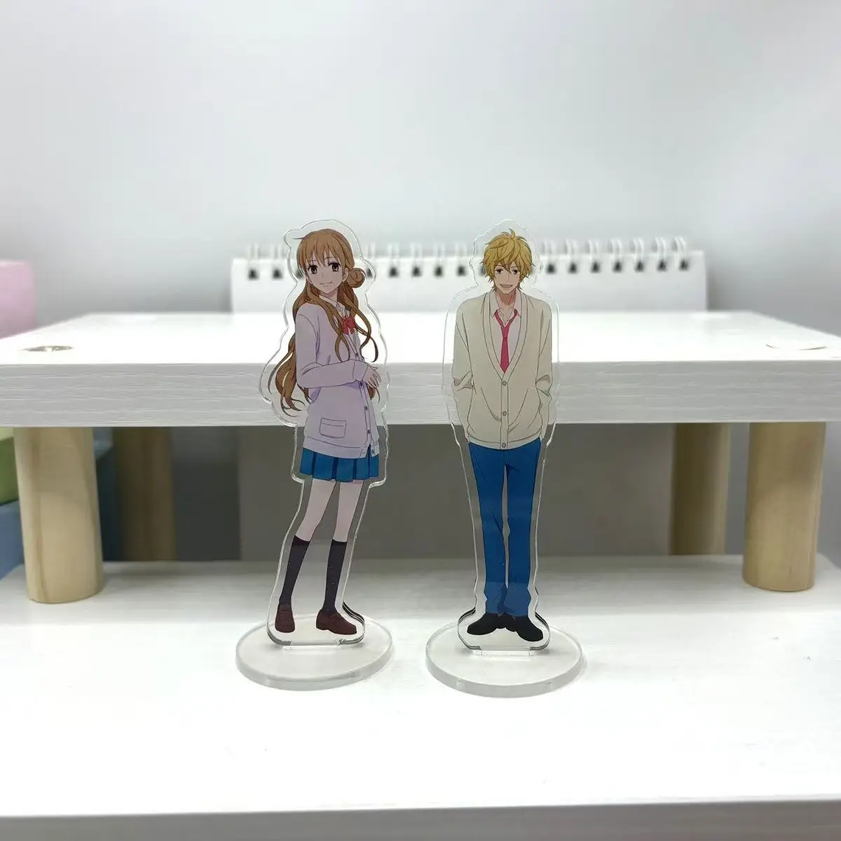 هدايا المشجعين أنيمي كيمي ني تودوكي كيمي ني تودوكي _ مني إلى أنت شخصيات HD 15 سنتيمتر حامل أكريليك سلسلة زخرفة سطح المكتب حوالي #3