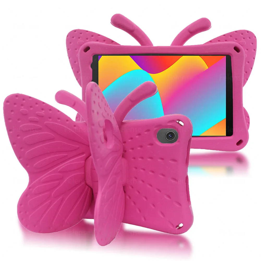 Case For TCL Tab 8 LE 9137W 8.0 inch Kids Shockproof Cartoon Butterfly Kickstand Tablets Cover For TCL Tab 8 WiFi 9132X Fundas