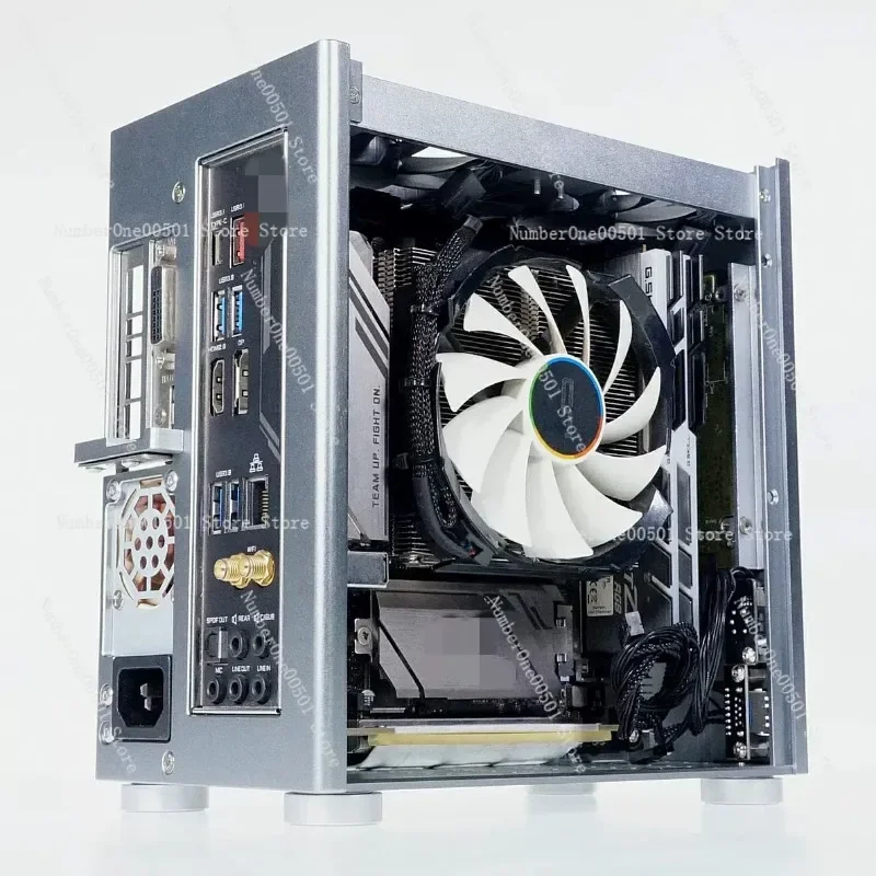 ZS-A4DC/ITX Half Height Knife Card Chassis Version V3  4.3L Volume All Aluminum 1U