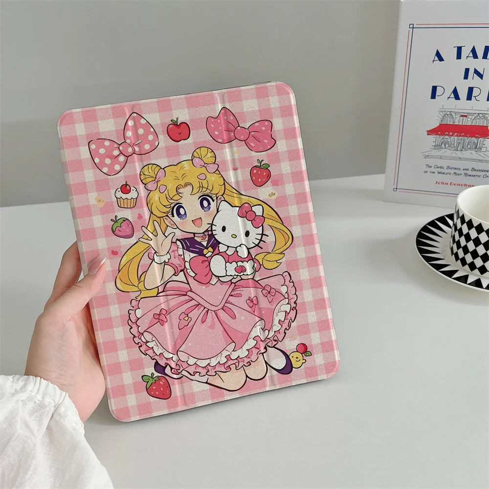 

Strawberry Girl HelloKitty for Apple iPad Pro 2024 11 inch 2025 Air 5 4 10.9 inch iPad 10 9.7 inch 10.2 inch mini 7 6 5 4 Cover