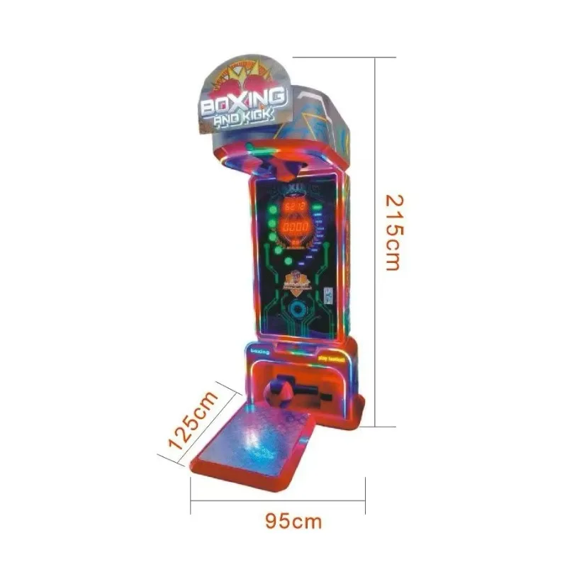 Customized Coin Boxing Arcade  LED Metal Housing Digital Readout English Version With 1 Year Warranty