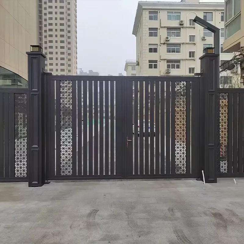 Aluminum Privacy Estate Driveway Gates Automatic Electric Outdoor Modern Design Cantilever Slide Gate with 5 Year Warranty
