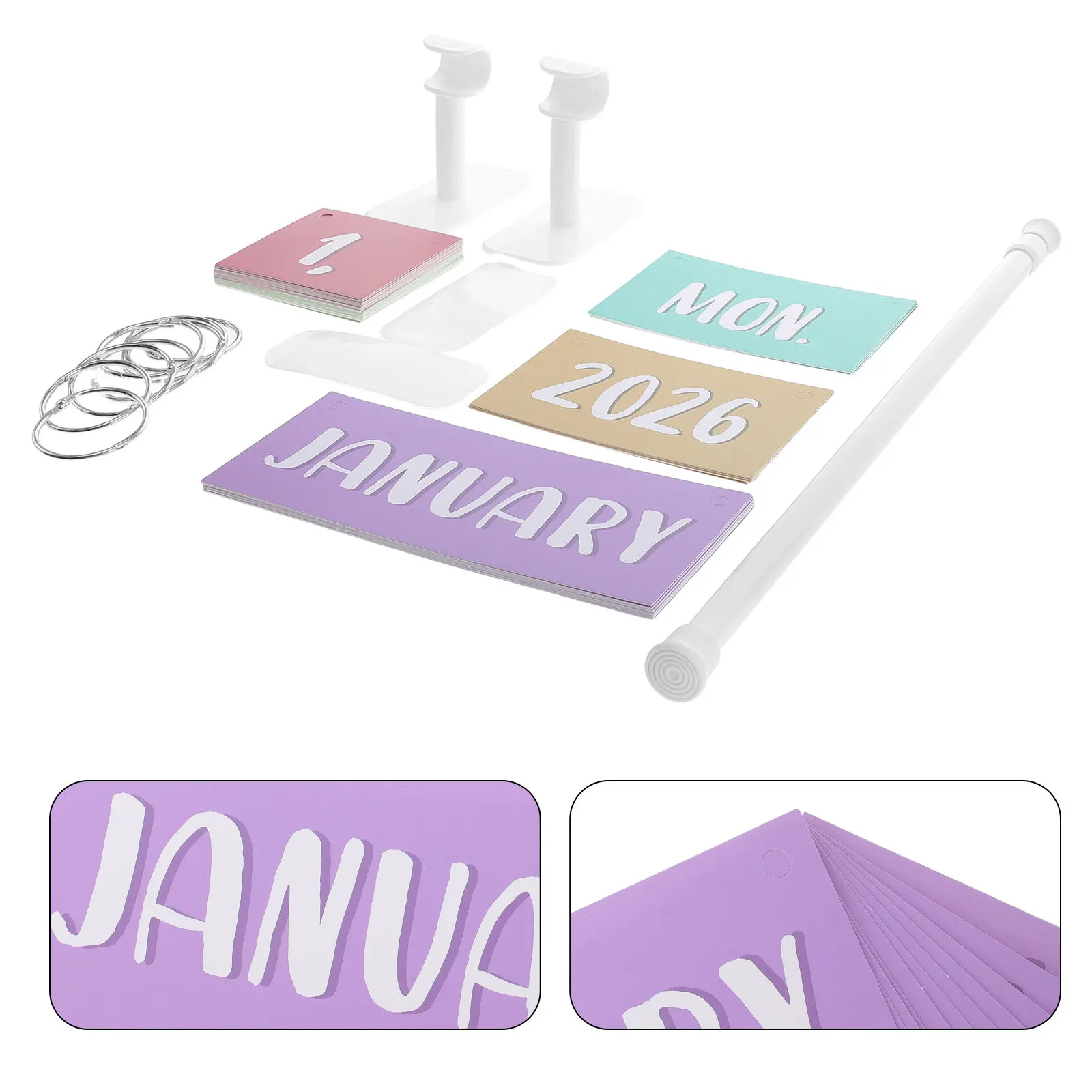 1set-rainbow-classroom-bulletin-board-calendar-2026-2029-boho-flip-calendar-with-adjustable-rod-daily-date-cards-teacher