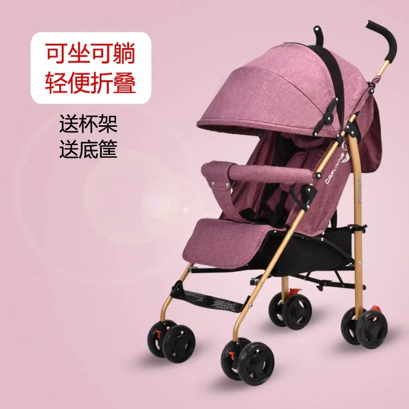 Poussette de voyage légère pour bébé, chariot parapluie pour enfants, peut s'asseoir et se coucher, possède