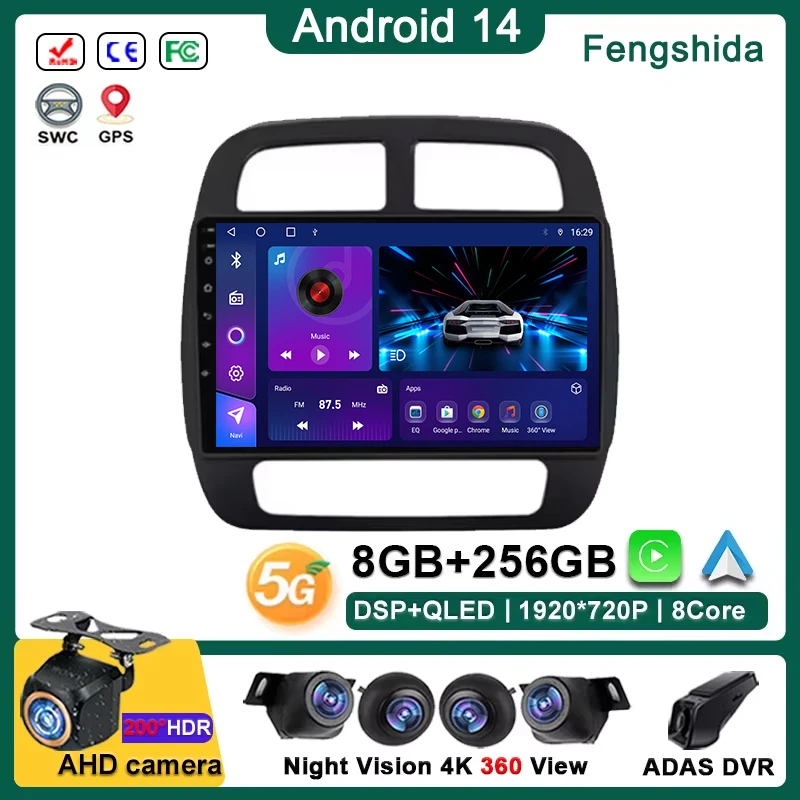 

Android 14 Car DVD For Renault KWID K-ZE Dacia primavera 2015 - 2019 Car Radio Stereo unit Multimedia Video Player Navigation