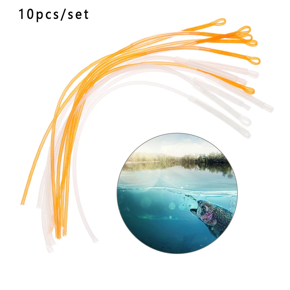 10pcs/Set Fly Fishing Braided Line Loop Connector Leader Loops 50LB 30 LB 20 LB Fishing Lines