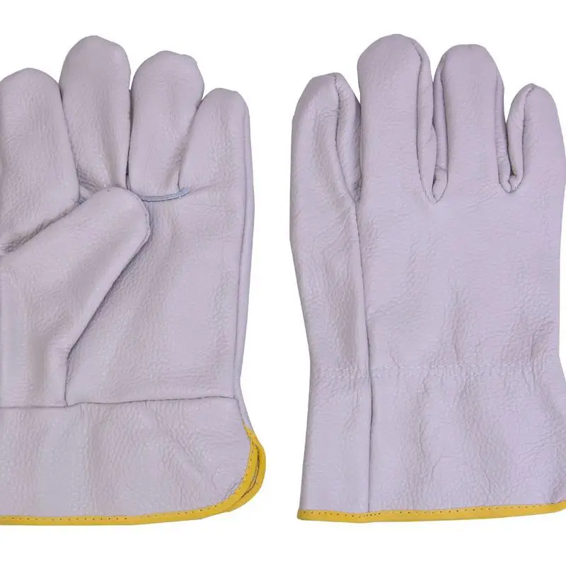 Heat Resistant Gloves For Work Ironworker Gloves Waterproof Breathable Leather Fireplace Gloves Safety Work Gloves For Camping