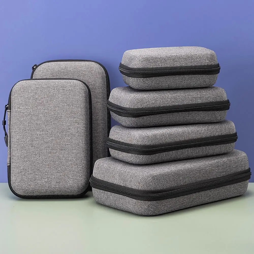 1 pièces écouteur/téléphone/câble de chargement EVA sac de rangement Mini Portable fermeture éclair étui pour écouteurs pour Airpod accessoires numériques