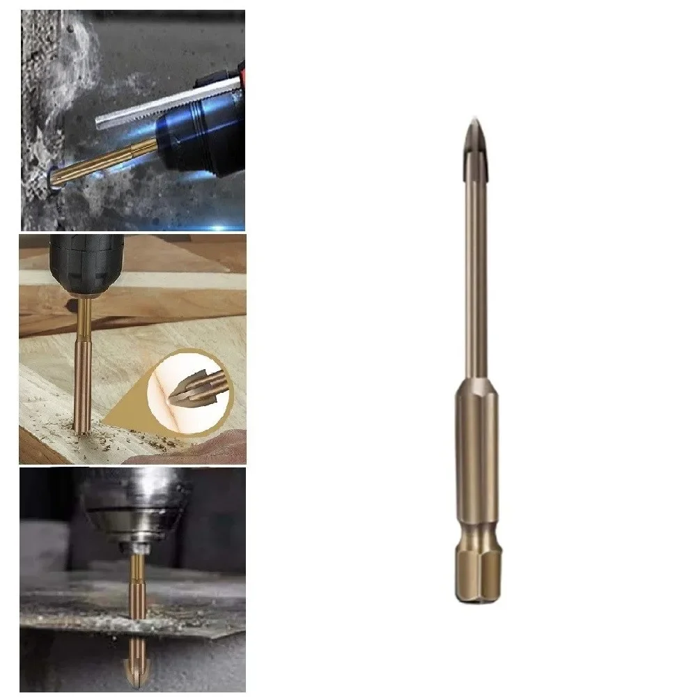 1 Pcs Triangle Drill Cross Hex Hole Opener 3-12mm Cross Alloy Drill Bit Efficient Multifunctional Triangle Drill