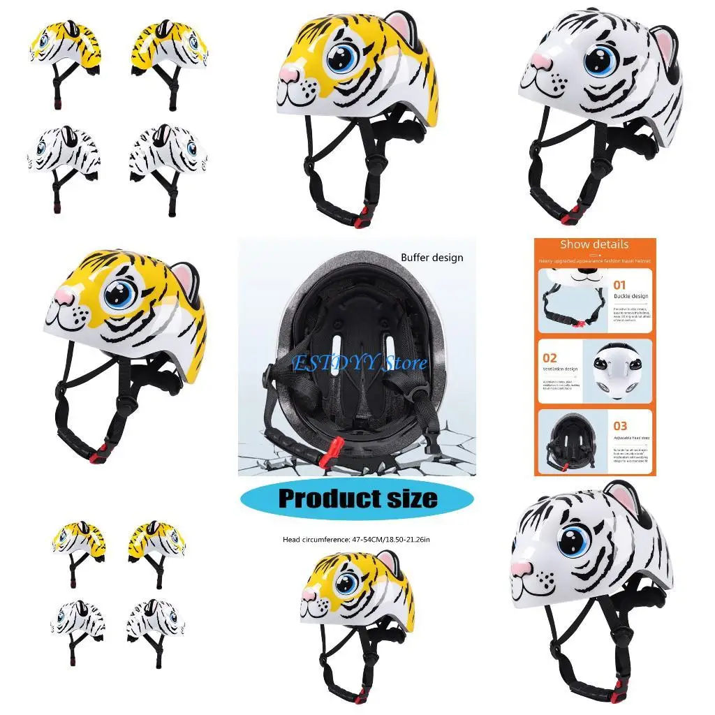 

G6DE Cartoon Animal Helmet For Youth Bike Multiple Sports Head Protections