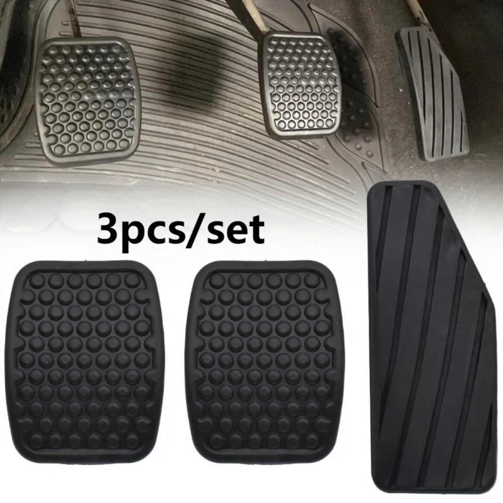 3-Piece Set Car Foot Pedals Anti-Slip Durable Brake And Accelerator Pedal Pads Universal Fit for Vehicles