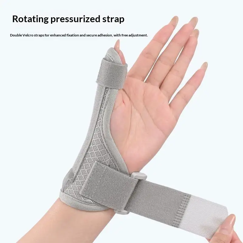 New Polyester Wrist Guard Grey Black Adjustable Protective Immobilizer For Thumb Splint Fractures Unisex