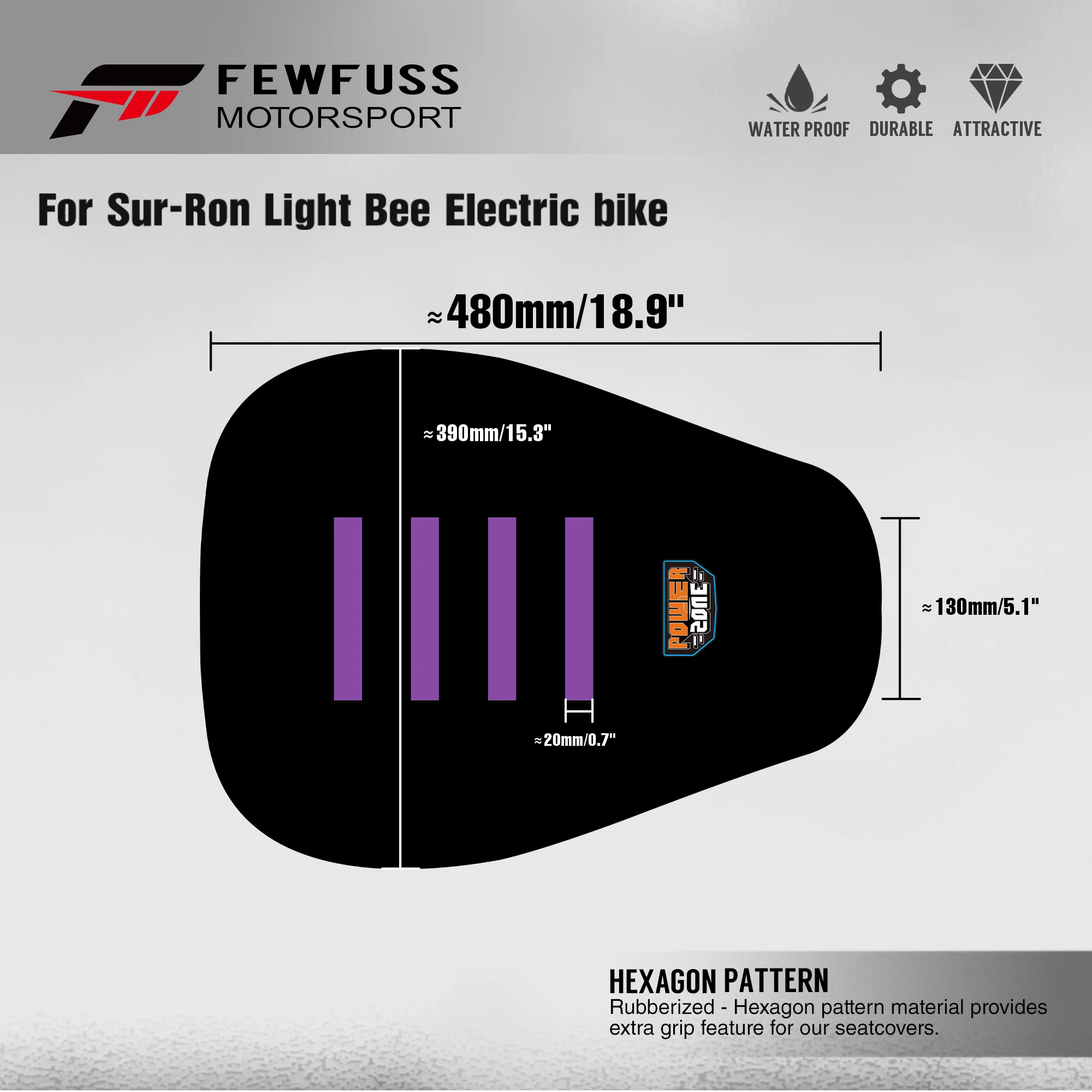 FEWFUSS Motorcycle Electric Bike Seat Cushion for Lightbee Light Bee X S Off-Road Electric Vehicle E-Bike Seat Cover Accessories