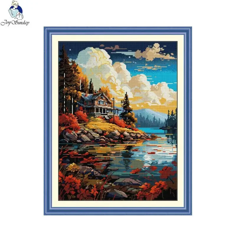 Joy Sunday Afterglow count cross stitch pattern kit 16CT 14CT 11CT precision canvas printing embroidery needlework set