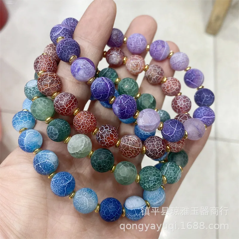 سوار Gall Golden Sima Xueling كامل الدم ملون بدائرة واحدة نمط العقيق التجوية #3