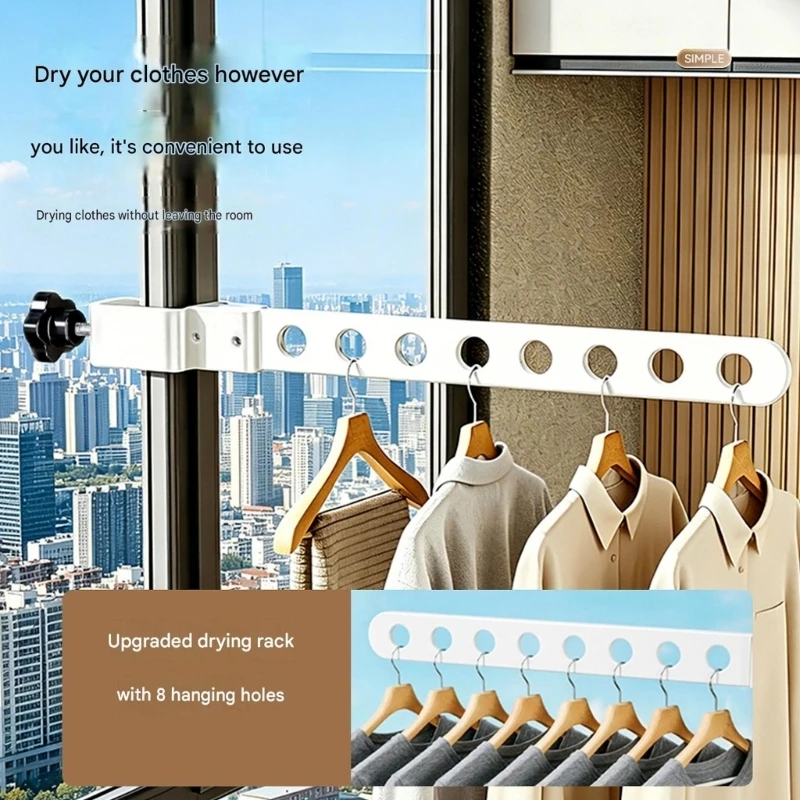 Platzsparender Wäscheständer für Balkon und Schlafsaal, 3 x – Detail 1
