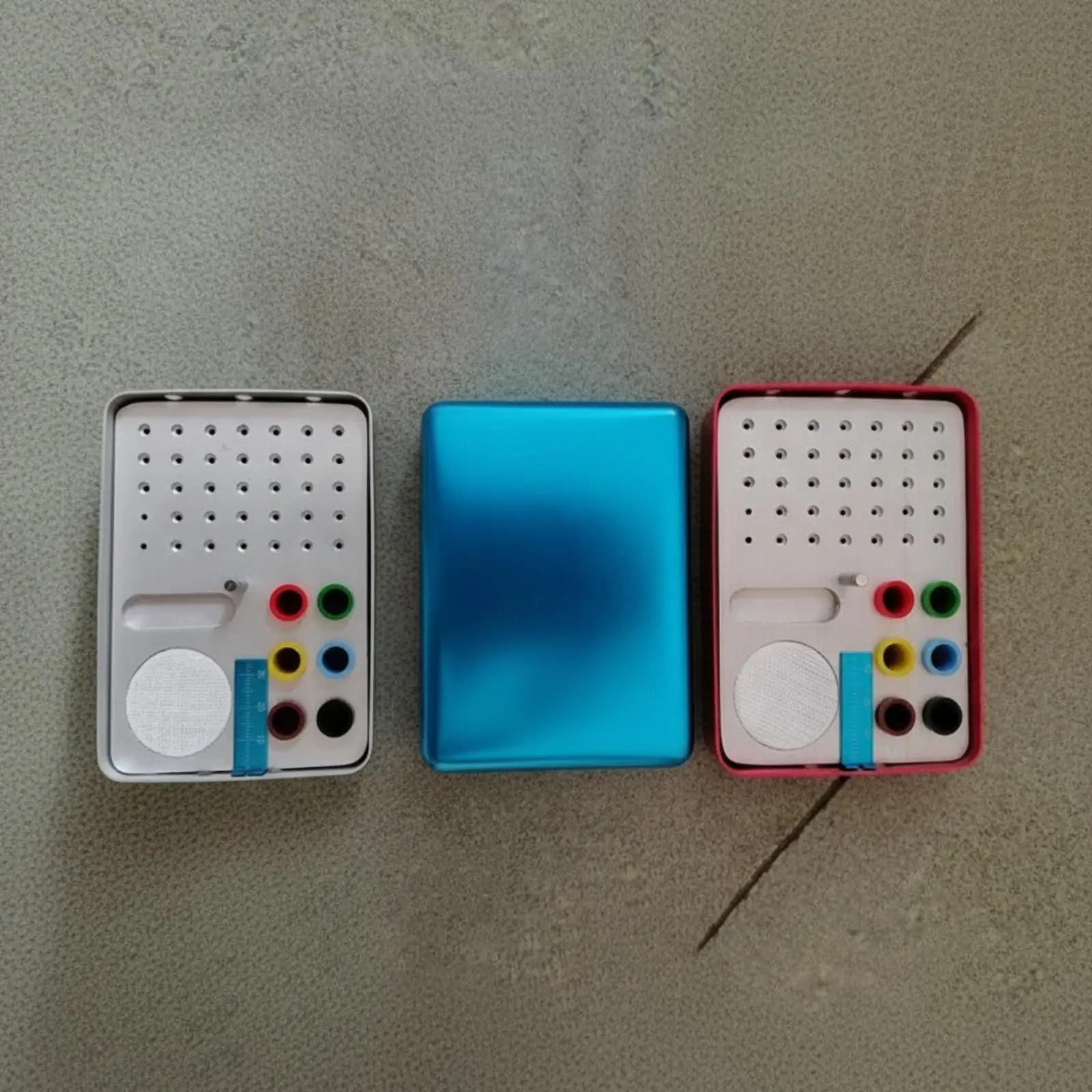 High Temperature Resistant Dental Sterilization Box for Dental Instruments with Built in Ruler and Side Slot Measuring Tool
