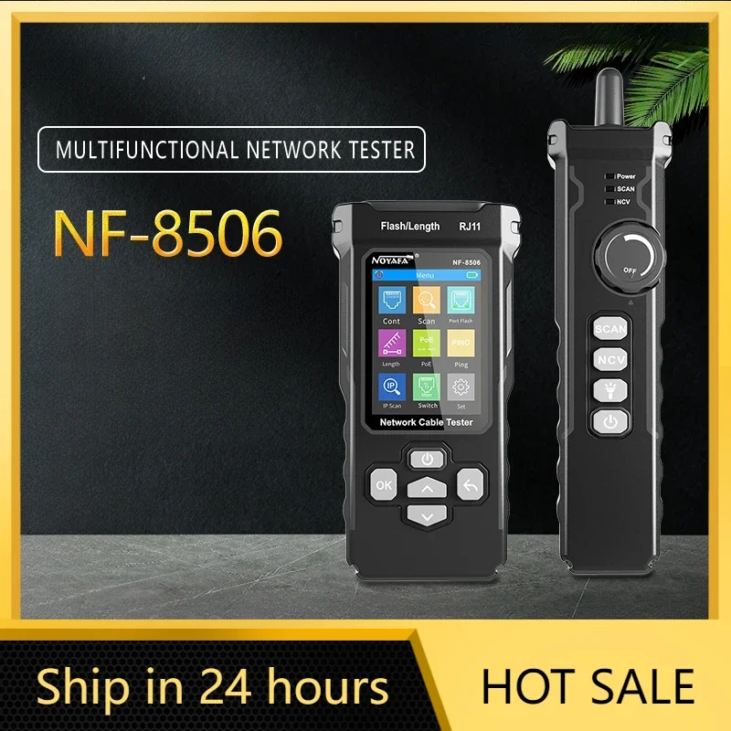 NOYAFA NF-8506 Multifunction Cable Tester Support Ethernet  IP Scan Ping Poe Test Wire Continuity Test Measure Length Tool