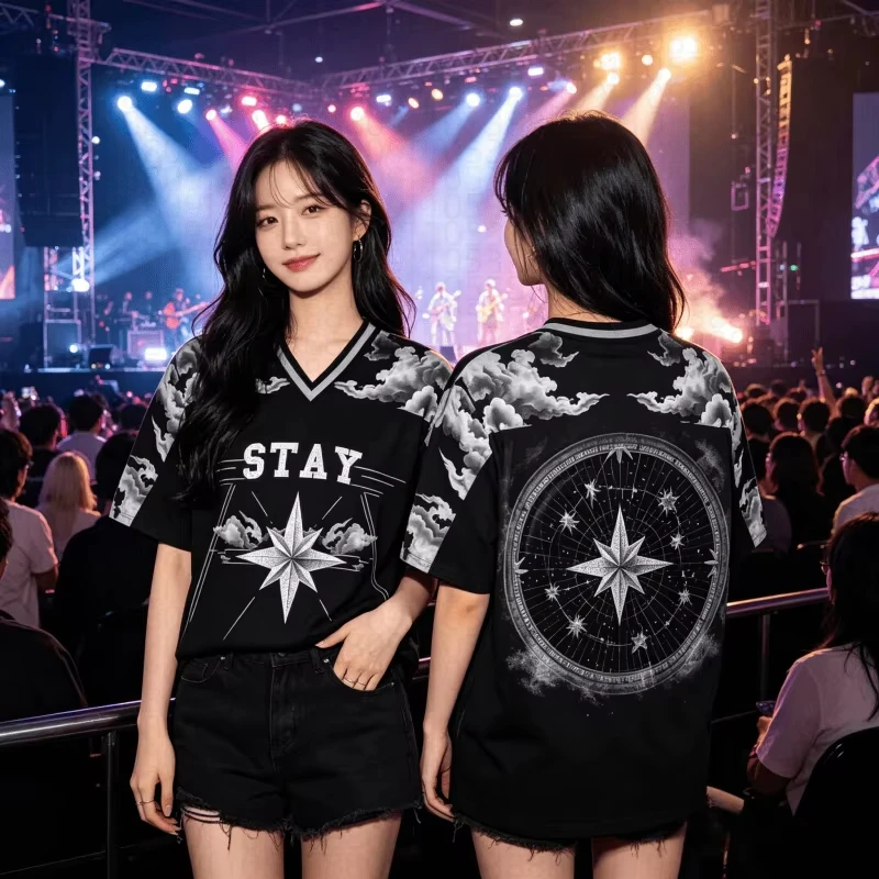 Hot Selling New Kpop Fan Support T-shirt FELIX Couple Jersey Gift Street Wear Comfortable Quick Drying 27 T-shirt- Beach Surfing